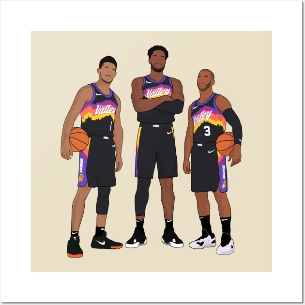 Phoenix Basketball Big 3 City Jersey Wall Art by Hevding